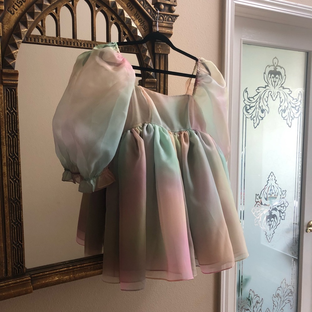 Rainbow Puff Dress